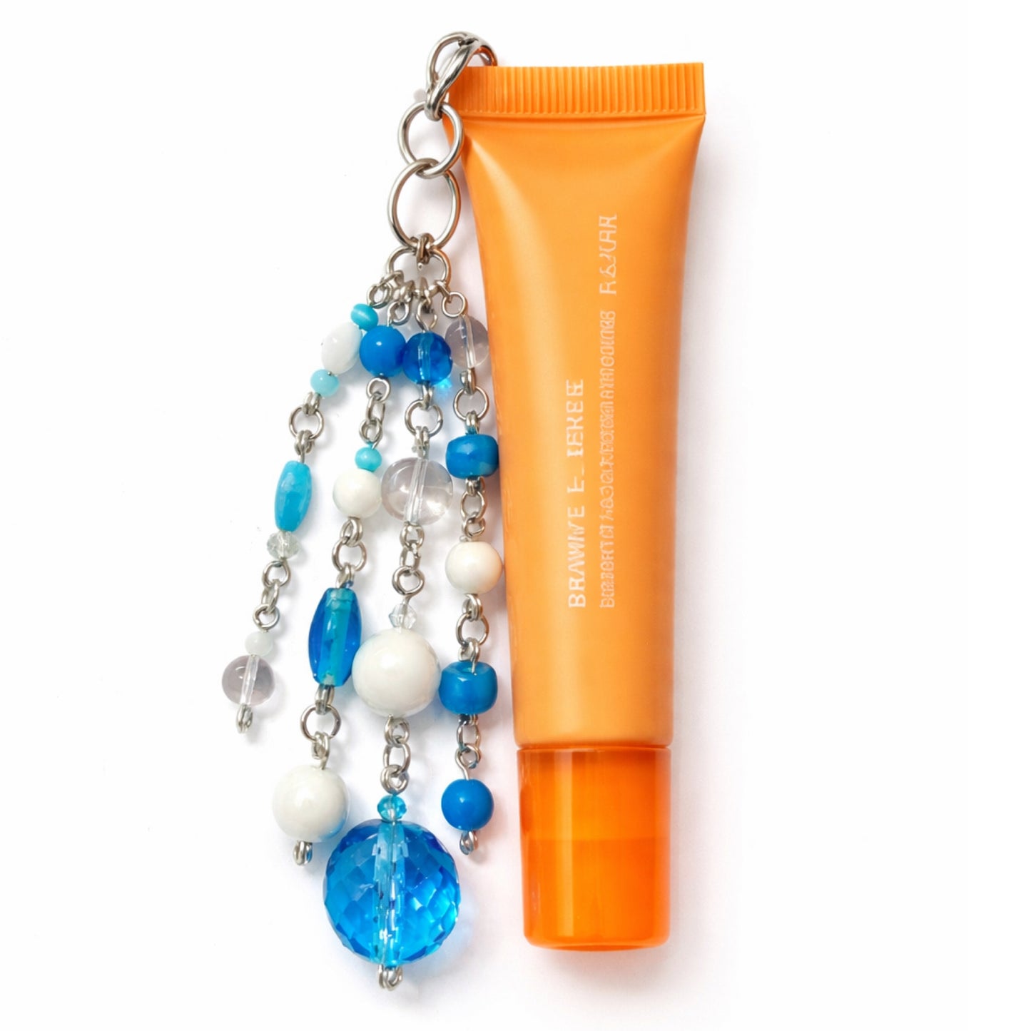 Blue Beaded Charm – Coastal Boho Bag Charm Keychain & Zipper Pull