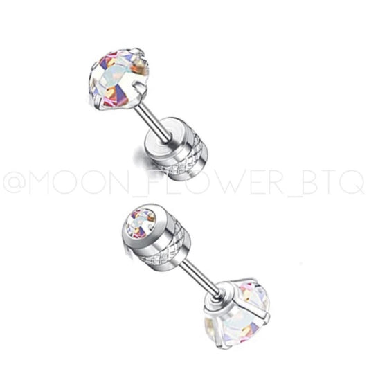 Iridescent CZ Double Ended Earrings