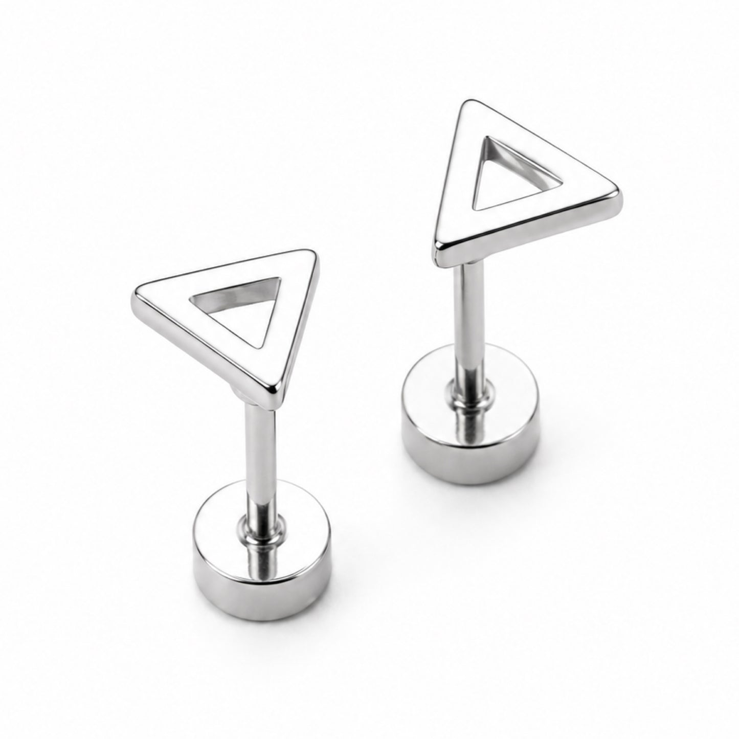 Triangle Flat Back Stud Earrings