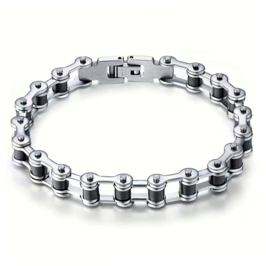 Stainless Steel Bike Chain Style Bracelet