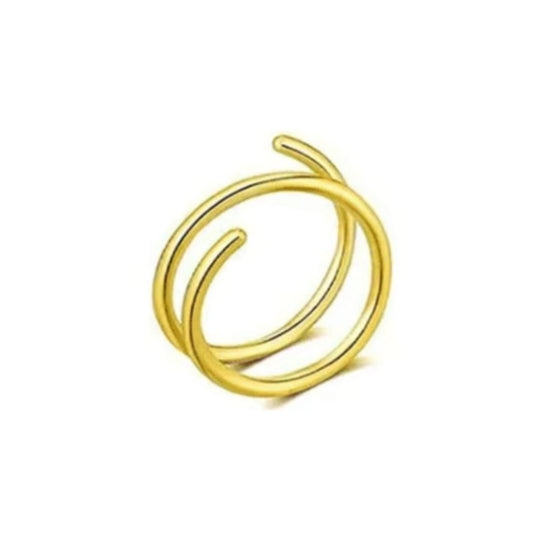 Gold Double Hoop Nose Ring