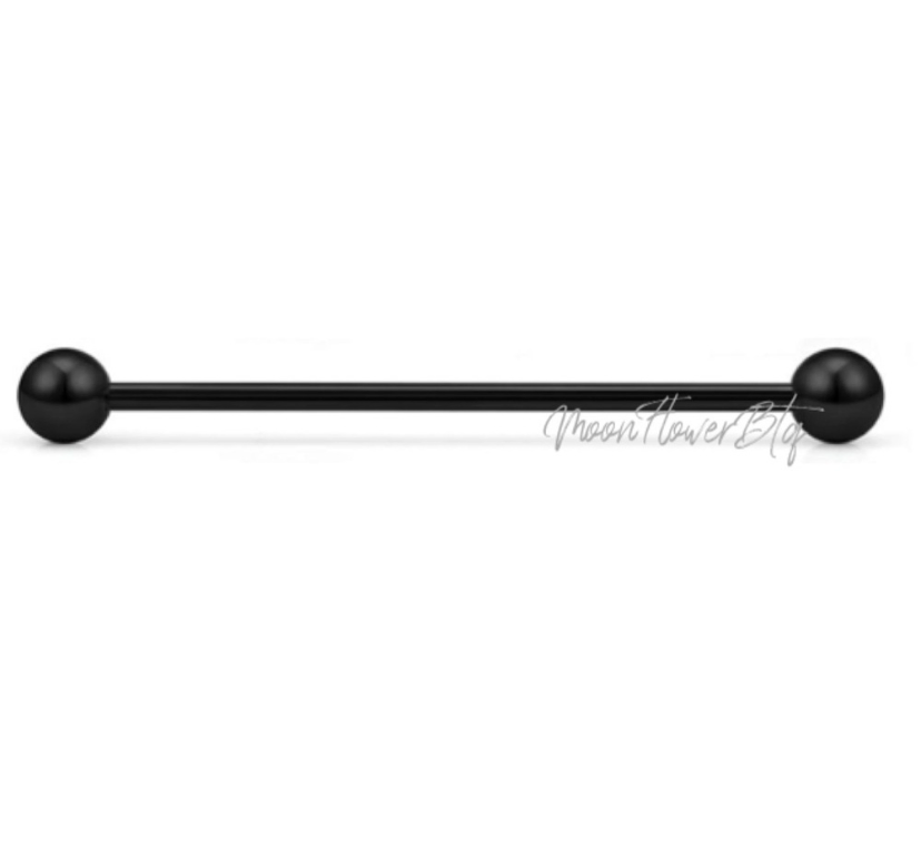 Black Industrial Barbell Earring