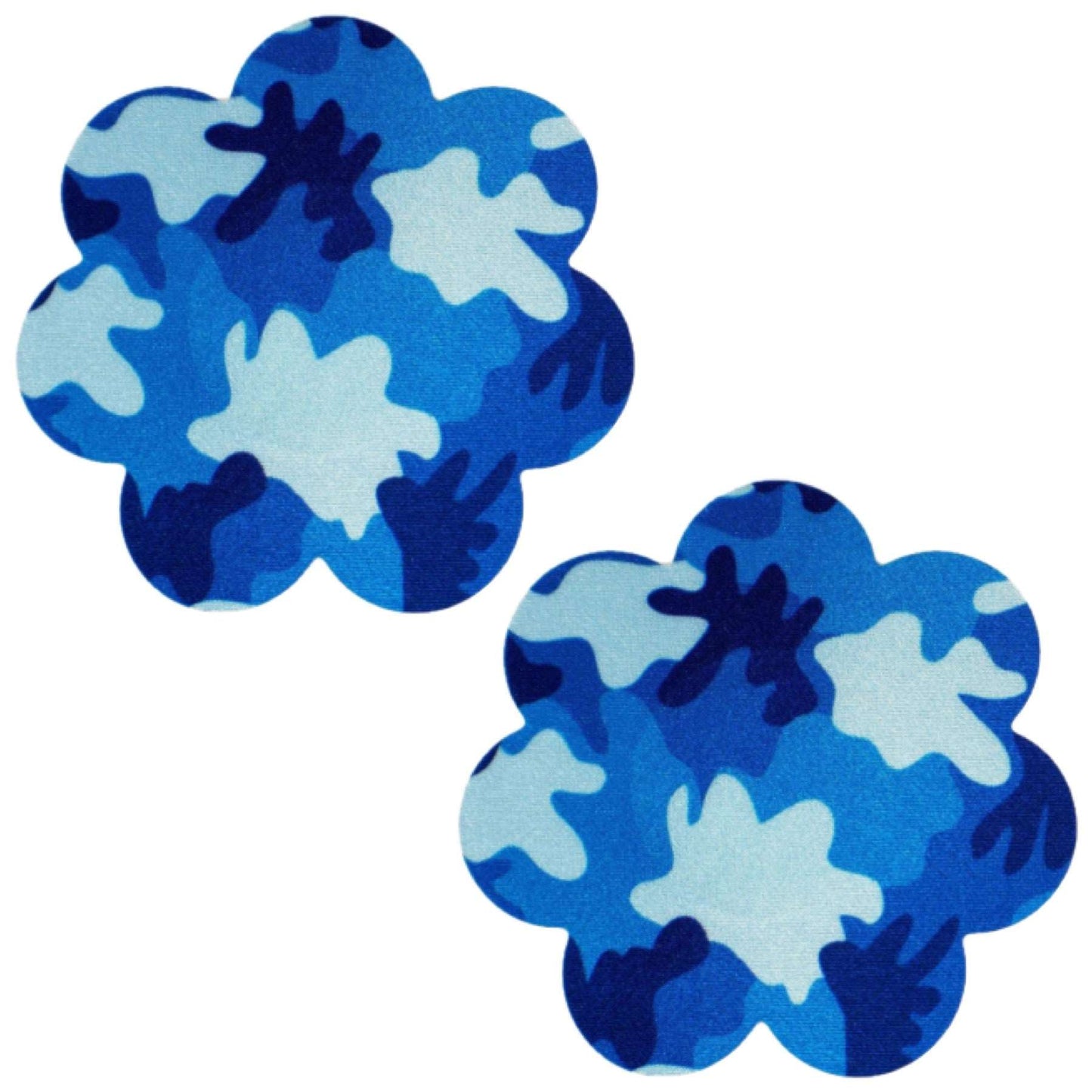 Blue Camo Flower Breast Petal Pasties