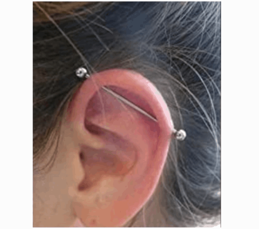 Clear Acrylic Retainer Industrial Barbell Earring