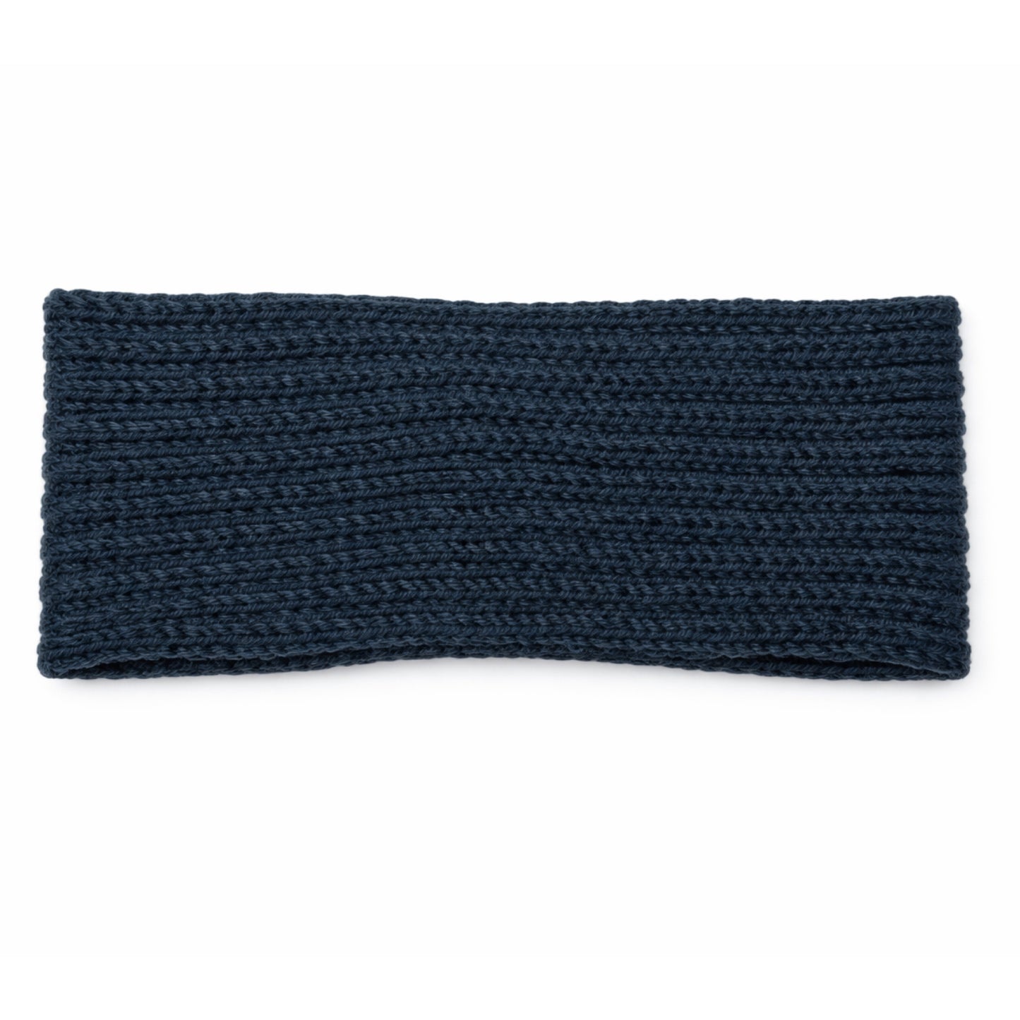 Navy Blue Chunky Knit Bow Headband – Cozy Winter Ear Warmer