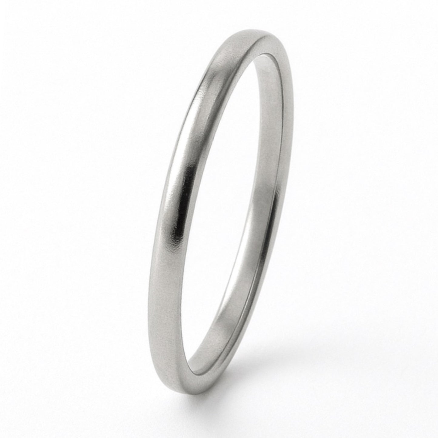 Minimal Stainless Steel Thin Band Ring – Stackable Silver Ring