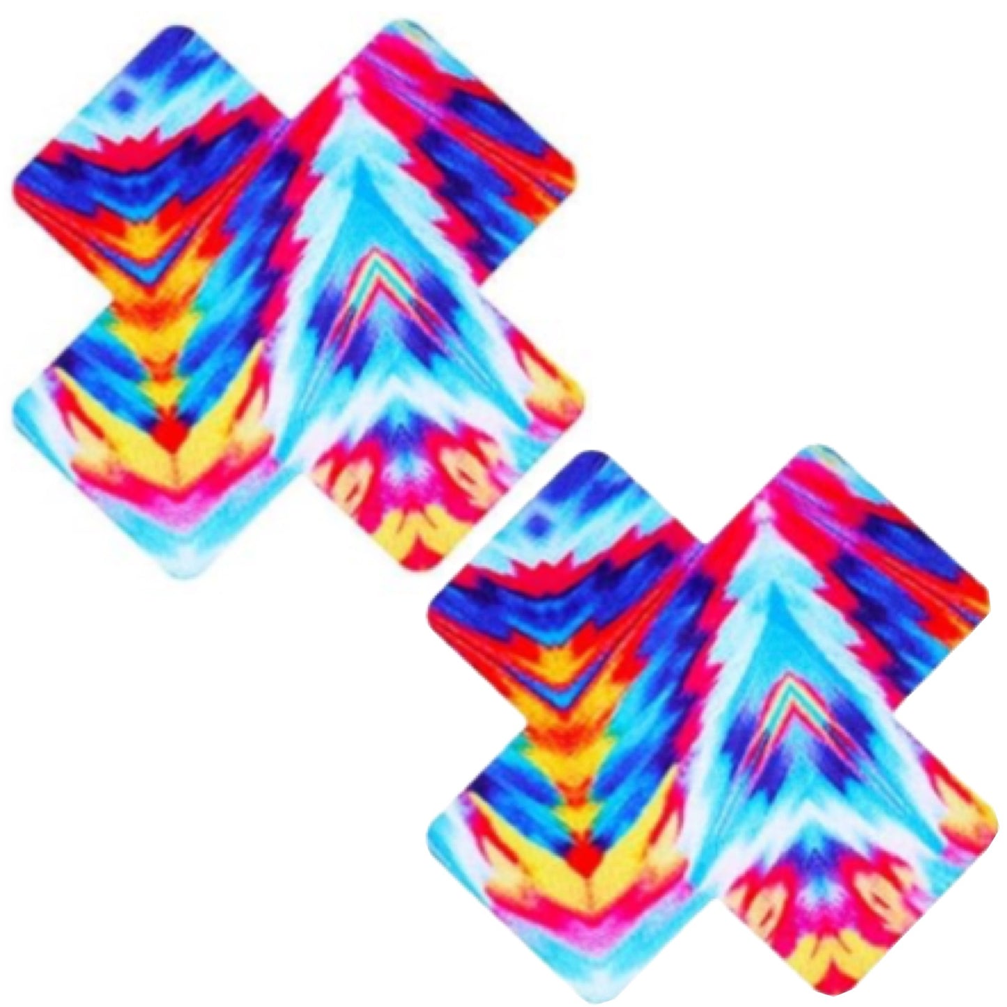 Watercolor X Shaped Breast Petal Pasties