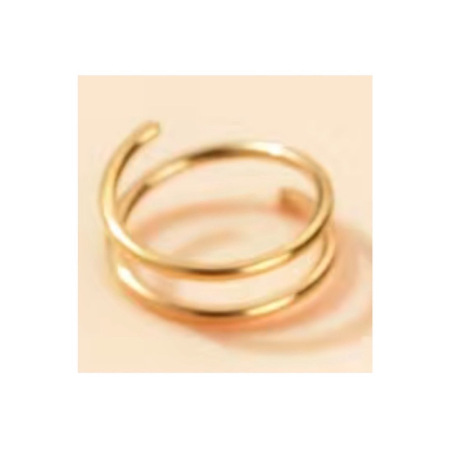 Gold Double Hoop Nose Ring – 20G 8mm Surgical Steel