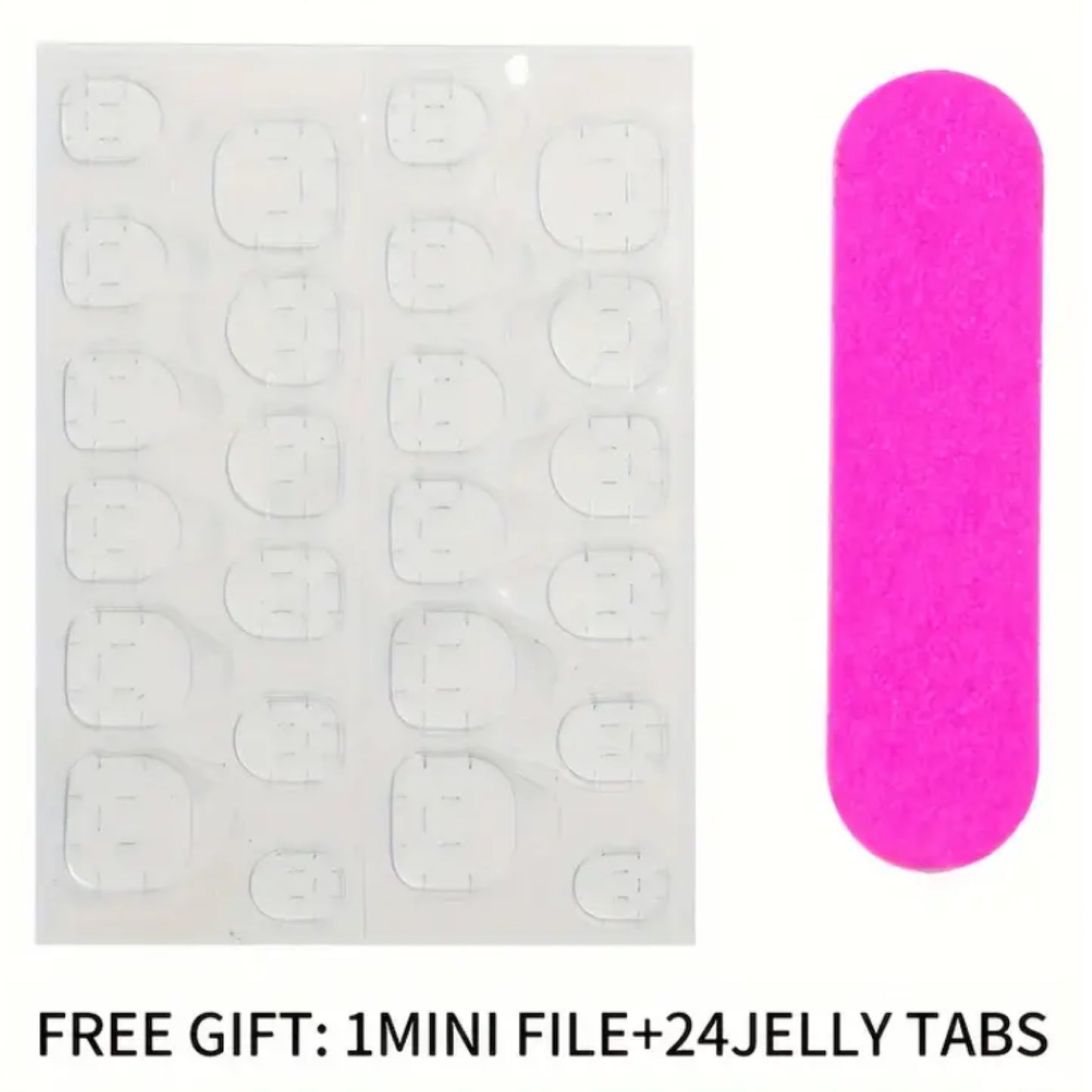 Black Matte Coffin Press-On Nails – Medium Length Full Cover 24pc Set