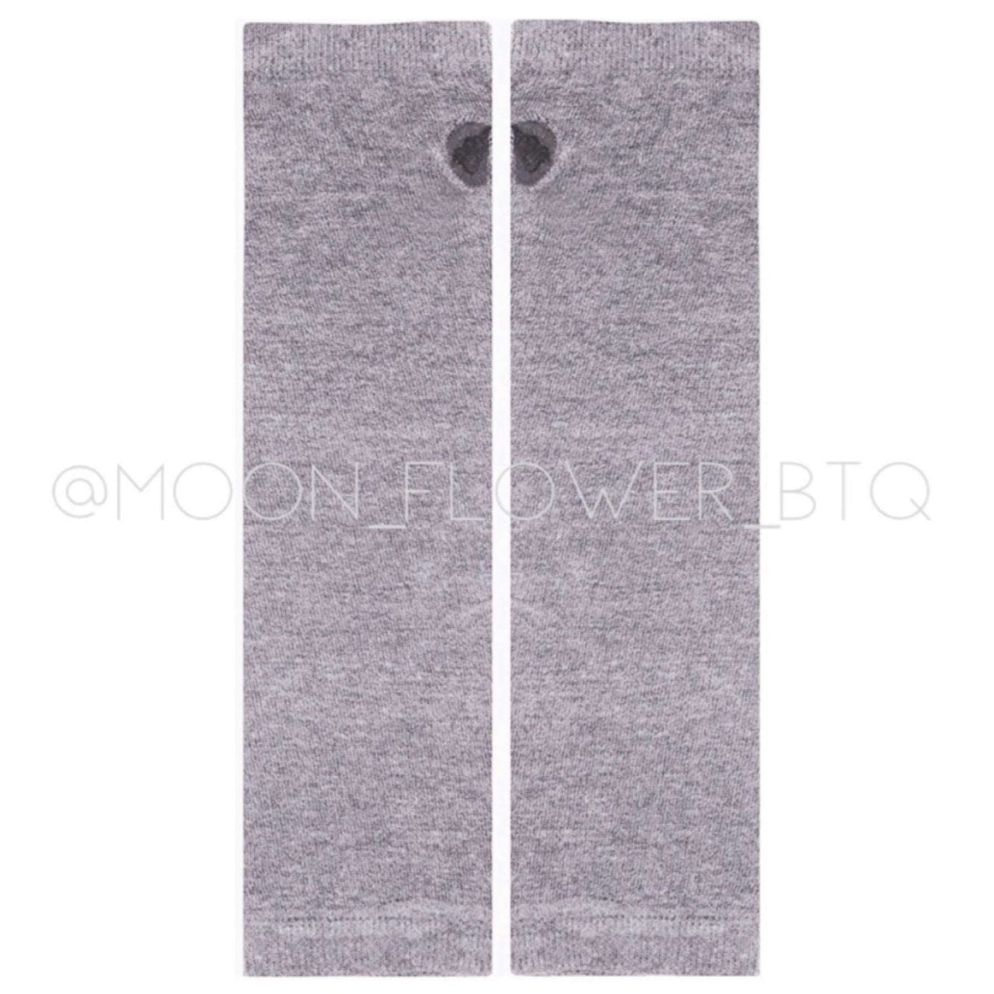 Long Fingerless Gloves Arm Warmers Light Gray