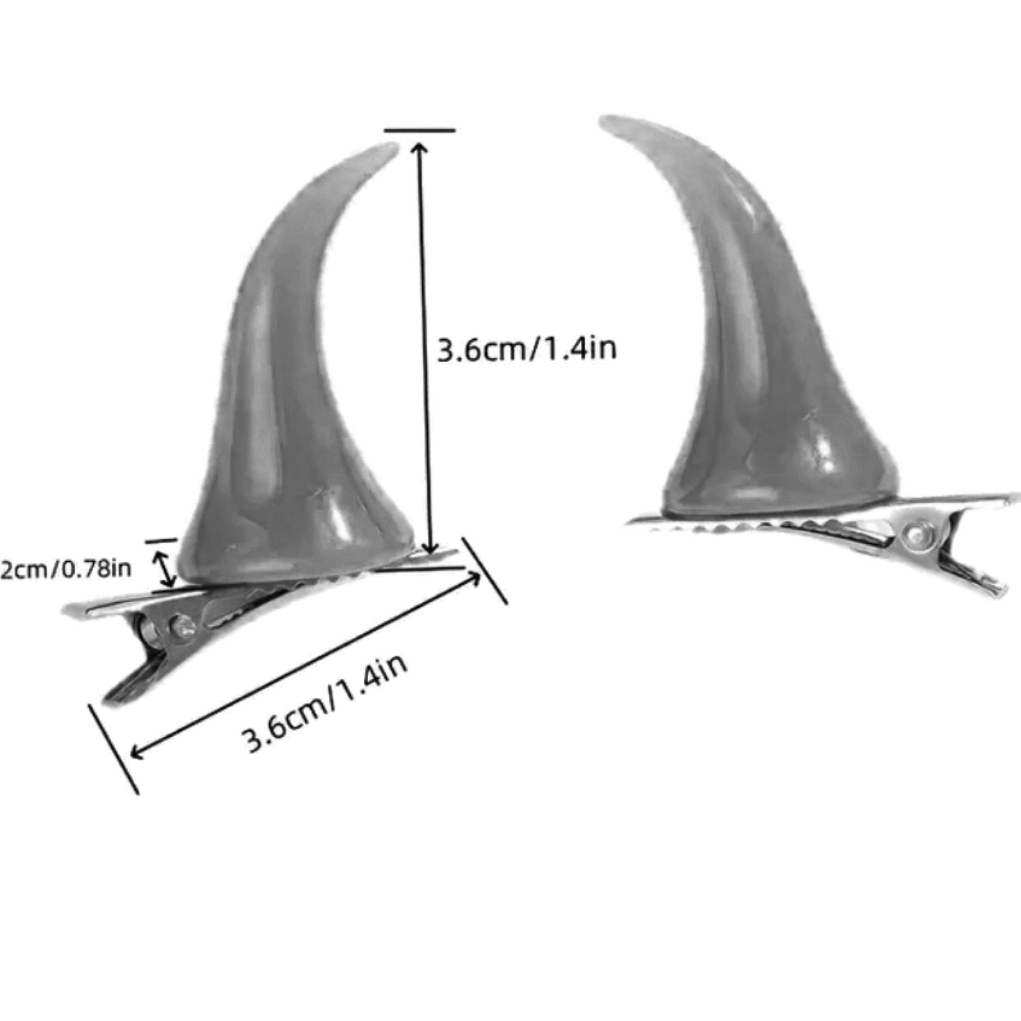 Black Devil Horn Hair Clips