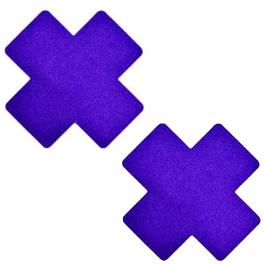 Purple X Shaped Breast Petal Pasties