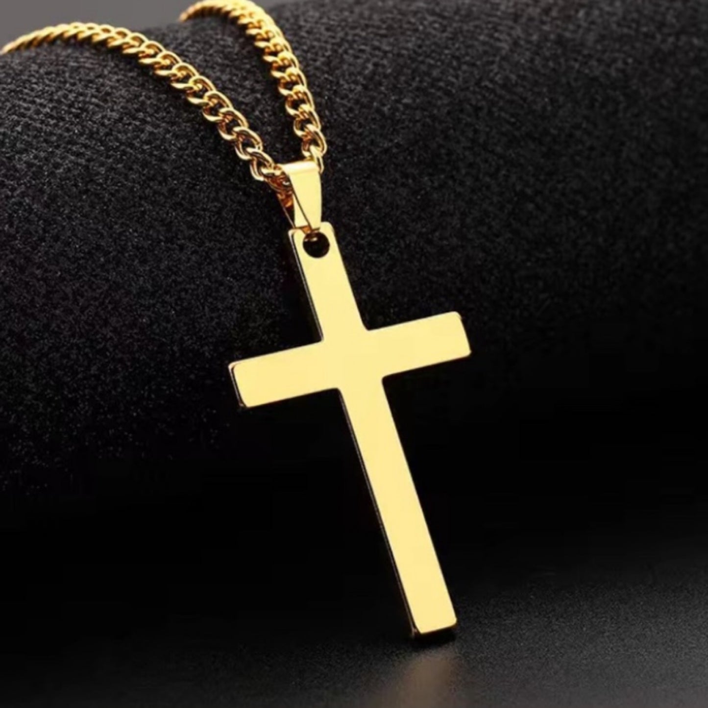 Simple Minimalist Gold Cross Necklace