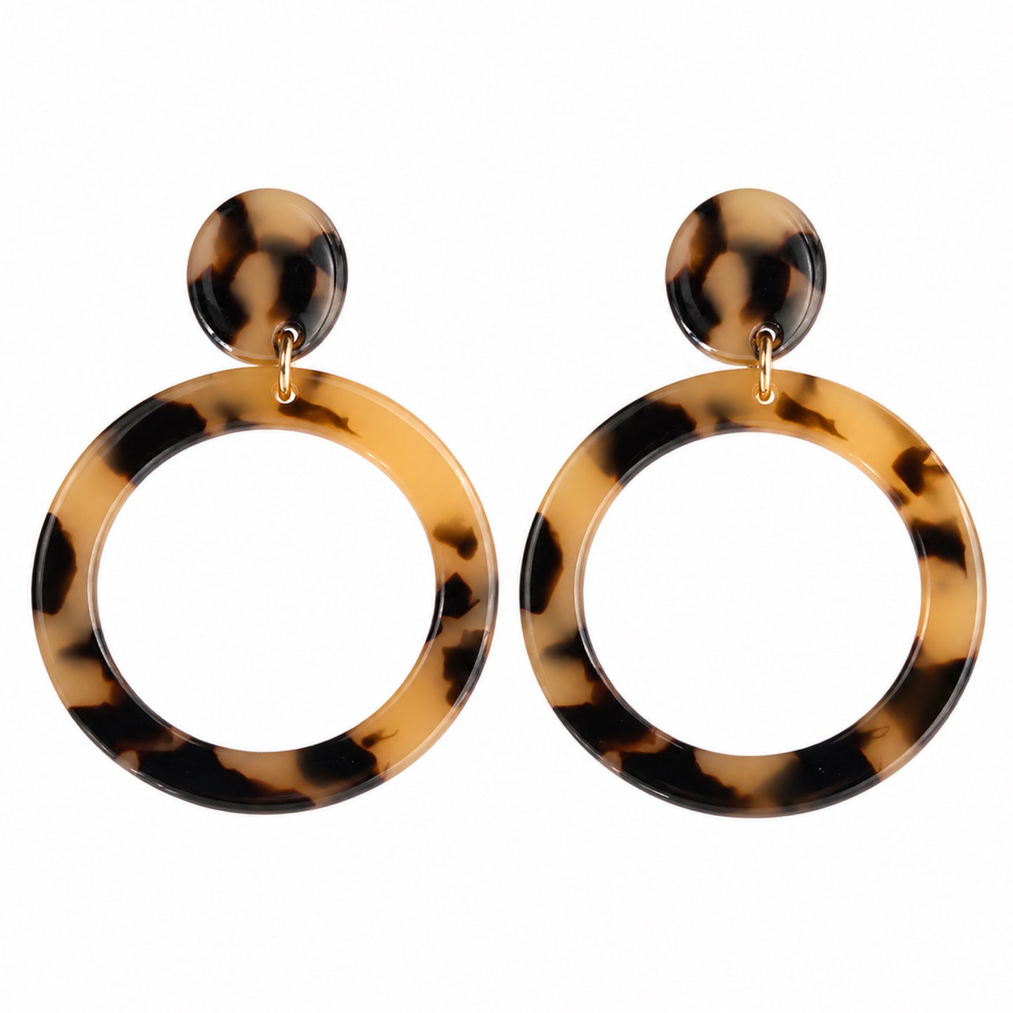 Tortoiseshell Acrylic Drop Earrings