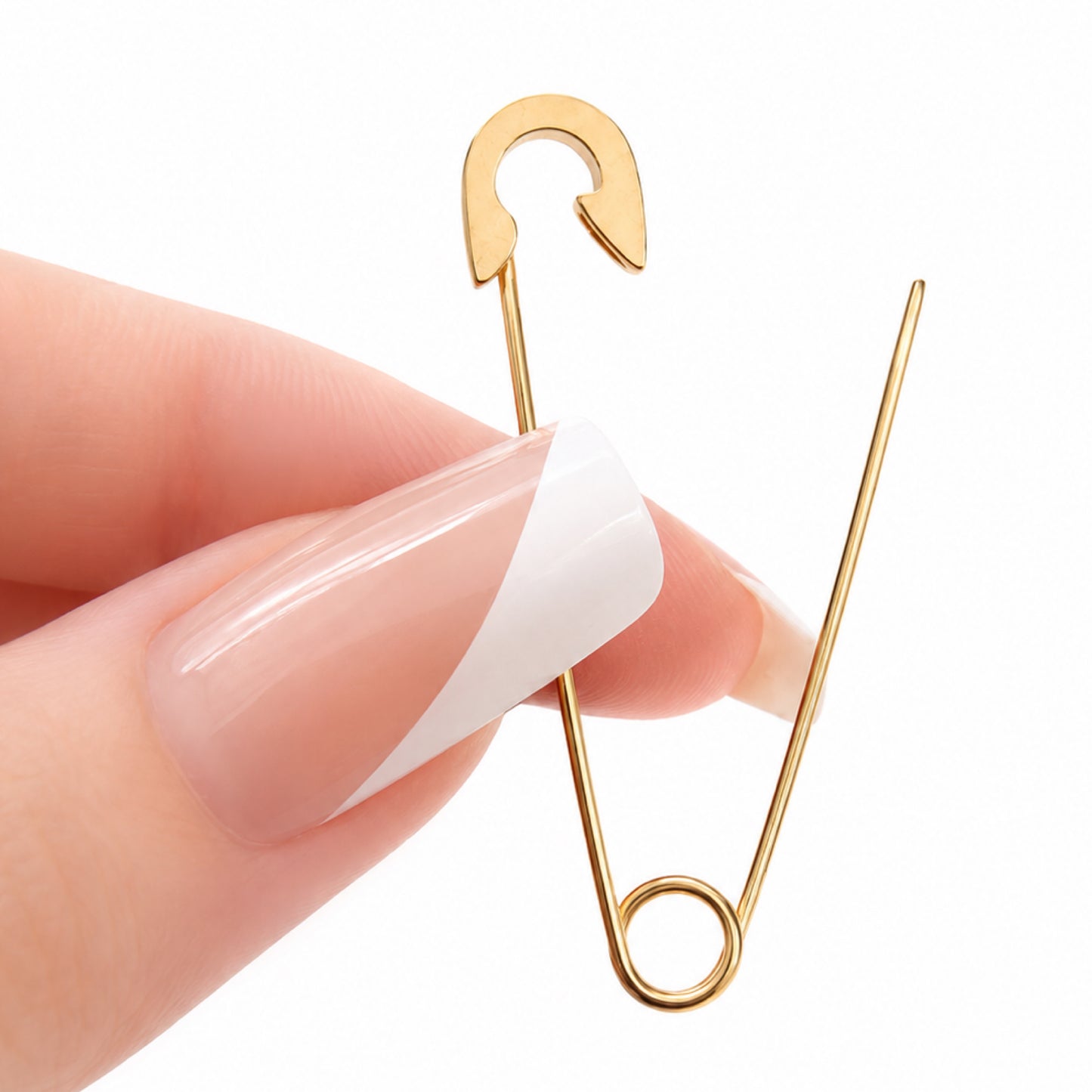 Gold Safety Pin Minimalist Drop Dangle Earrings