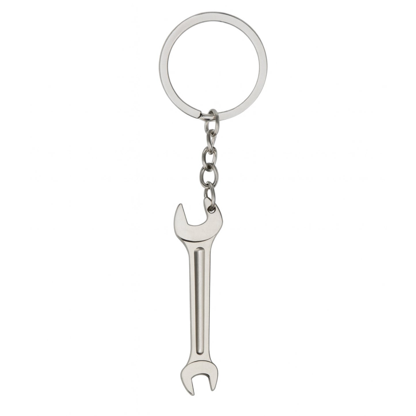 Silver Wrench Keychain – Mini Tool Shaped Key Ring, Stainless Steel