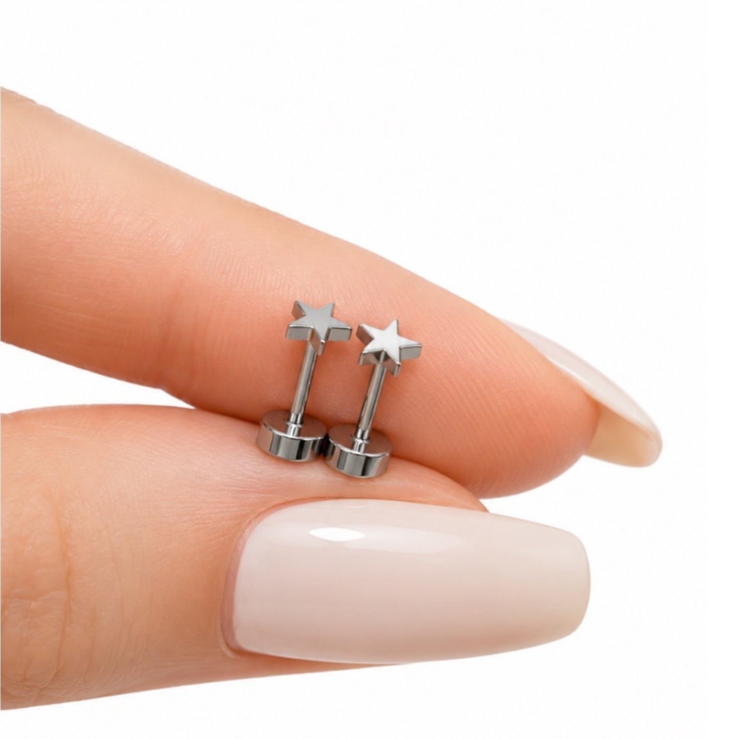 Tiny Star Flat Back Stud Earrings