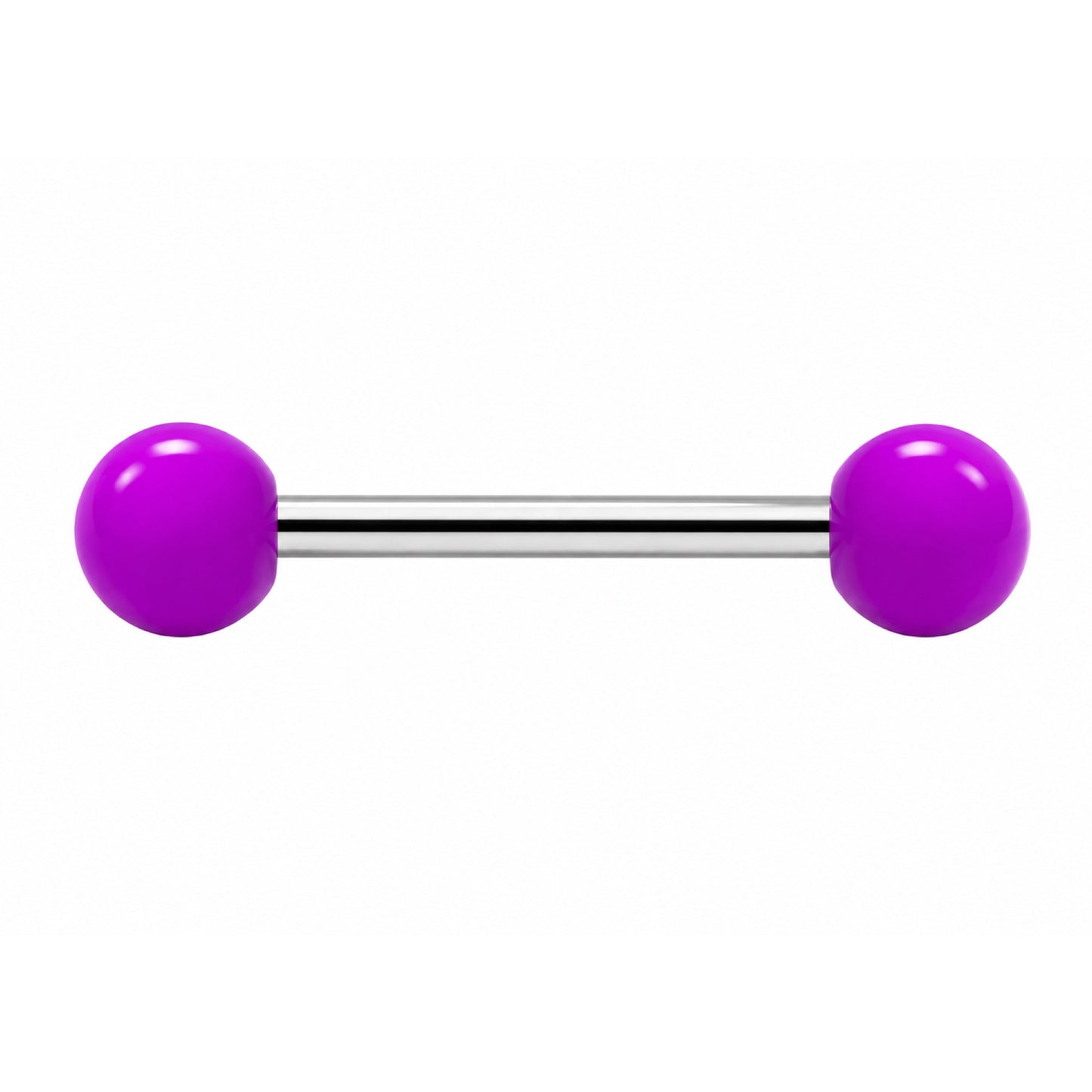Purple Acrylic Ball Barbell Tongue Ring