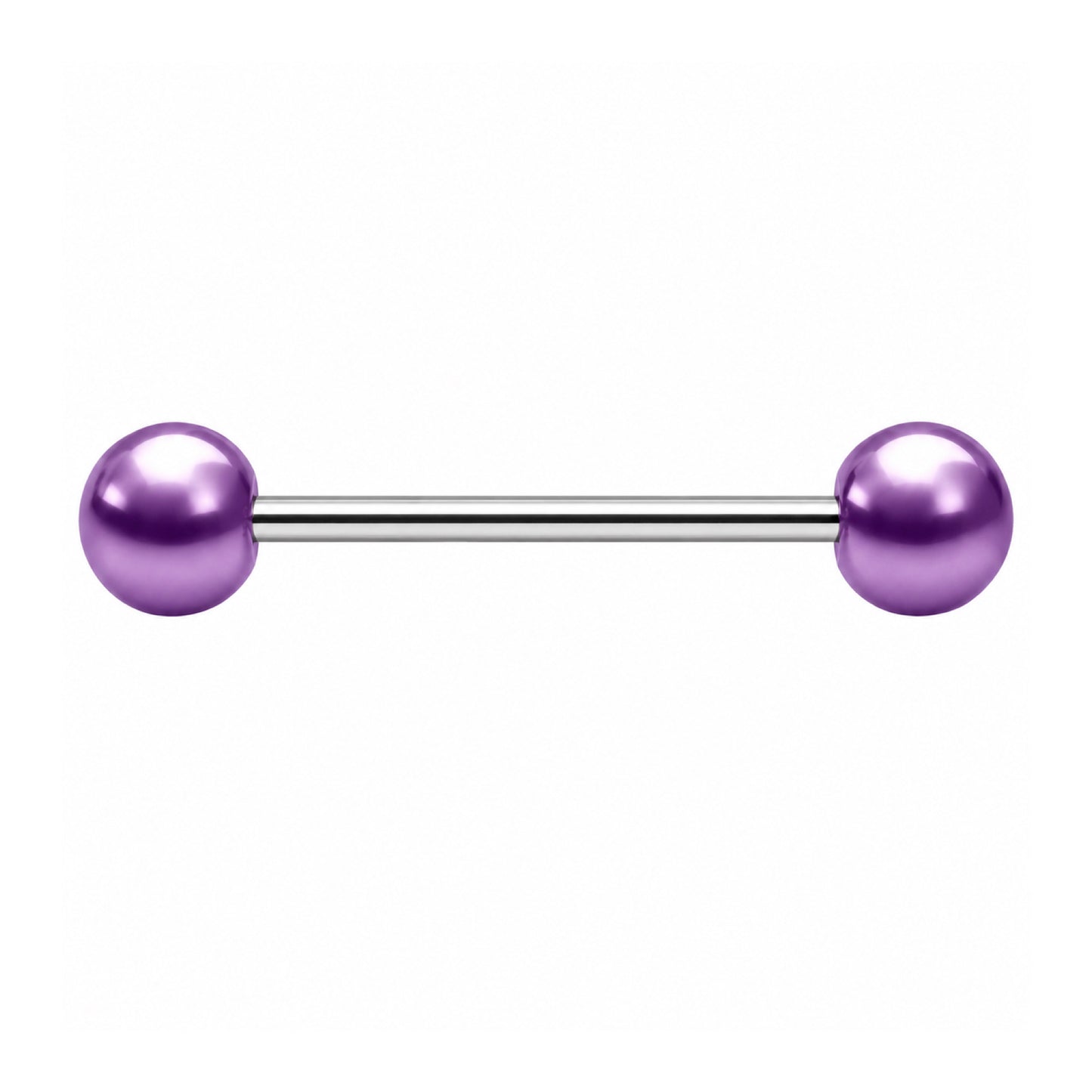 Purple Acrylic Ball Barbell Tongue Ring