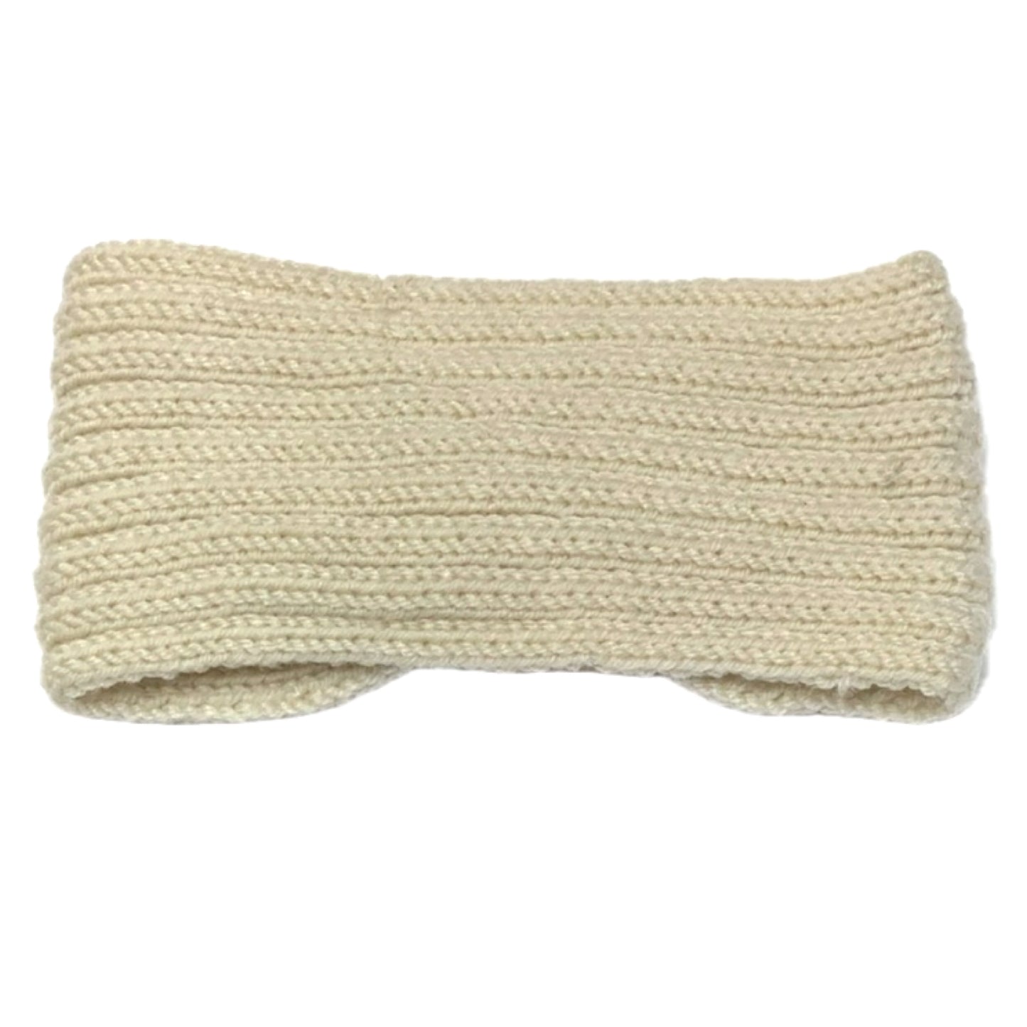 Cream Knit Bow Headband | Winter Ear Warmer | Soft Chunky Cable Knit Headwrap