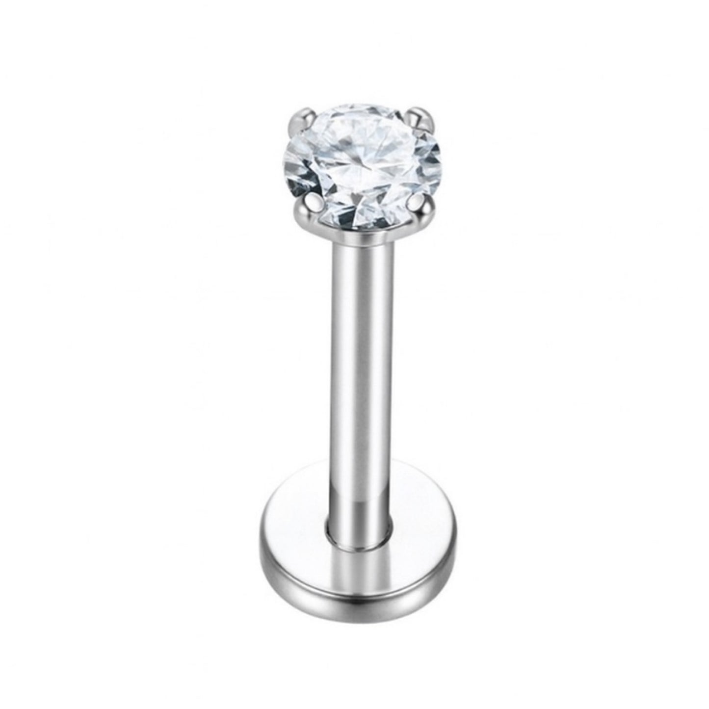 Clear CZ Flat Back Stud