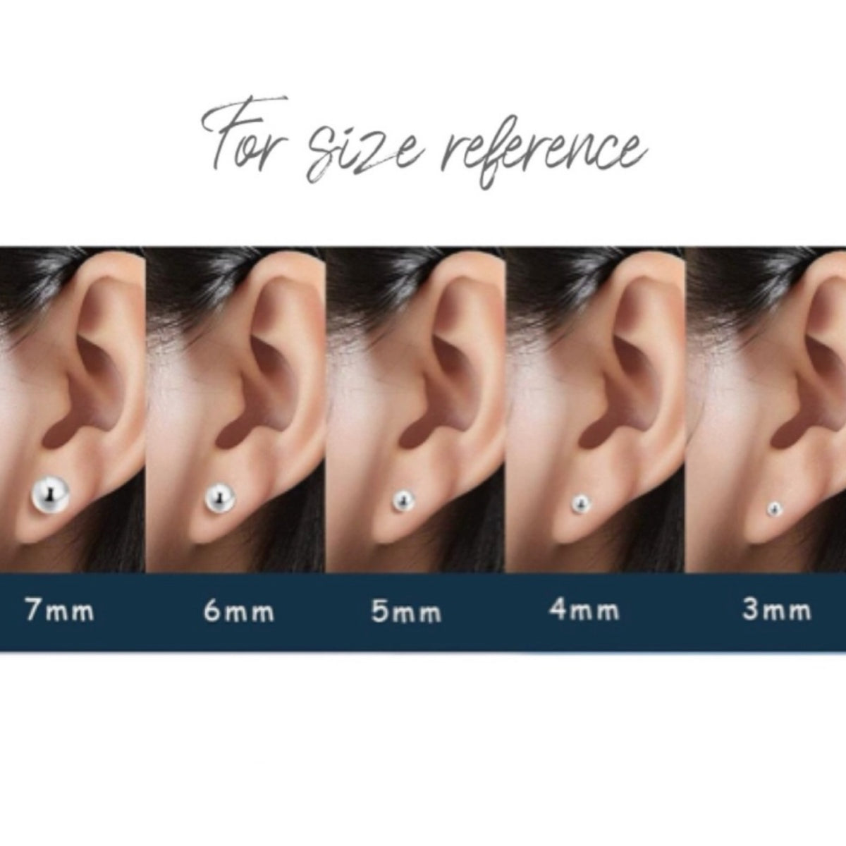 Stainless Steel Ball Stud Earrings 4mm
