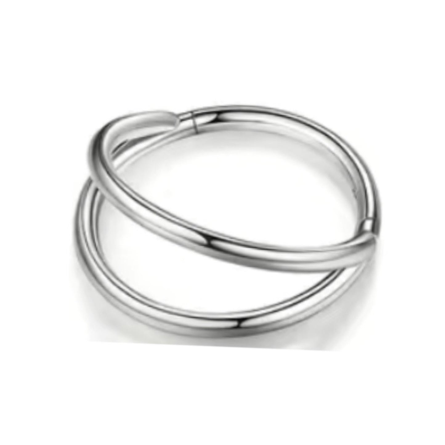 Fixed Double Hoop Nose Ring