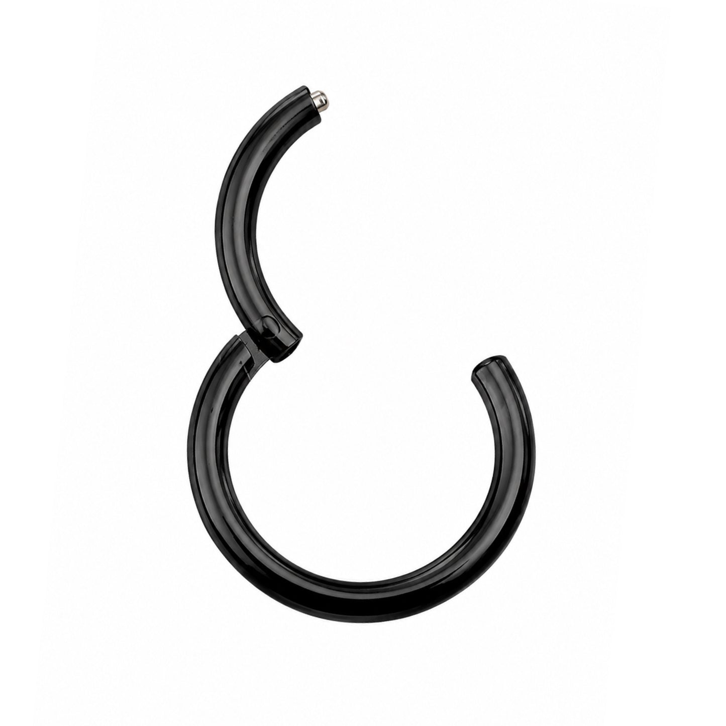 Black Clicker Hoop Ring