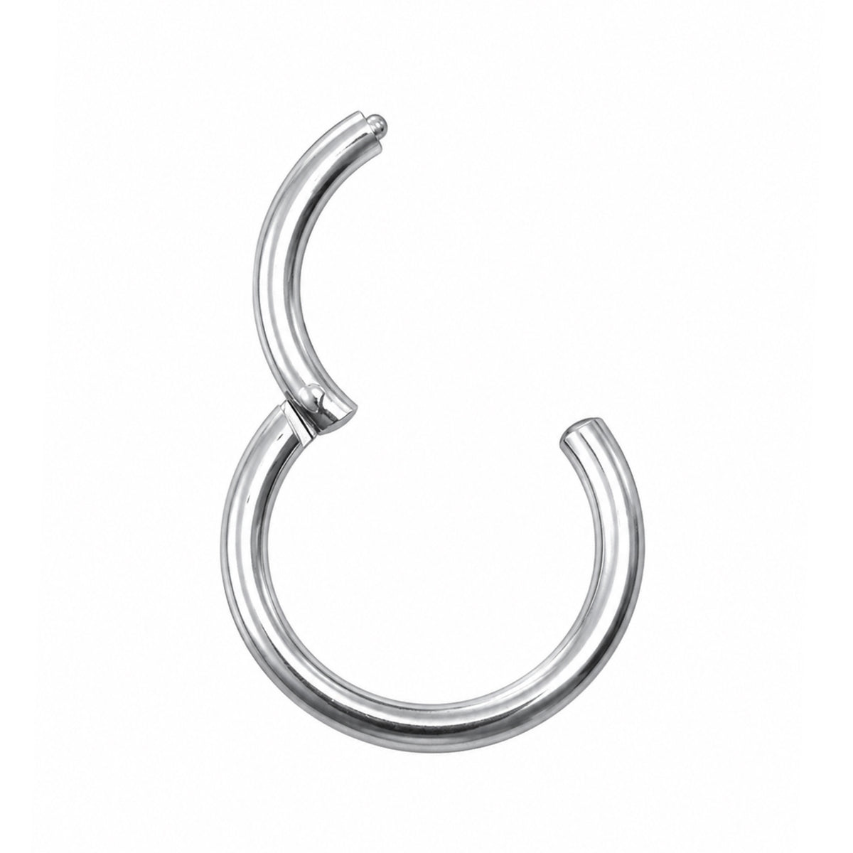 Silver Clicker Hoop Ring