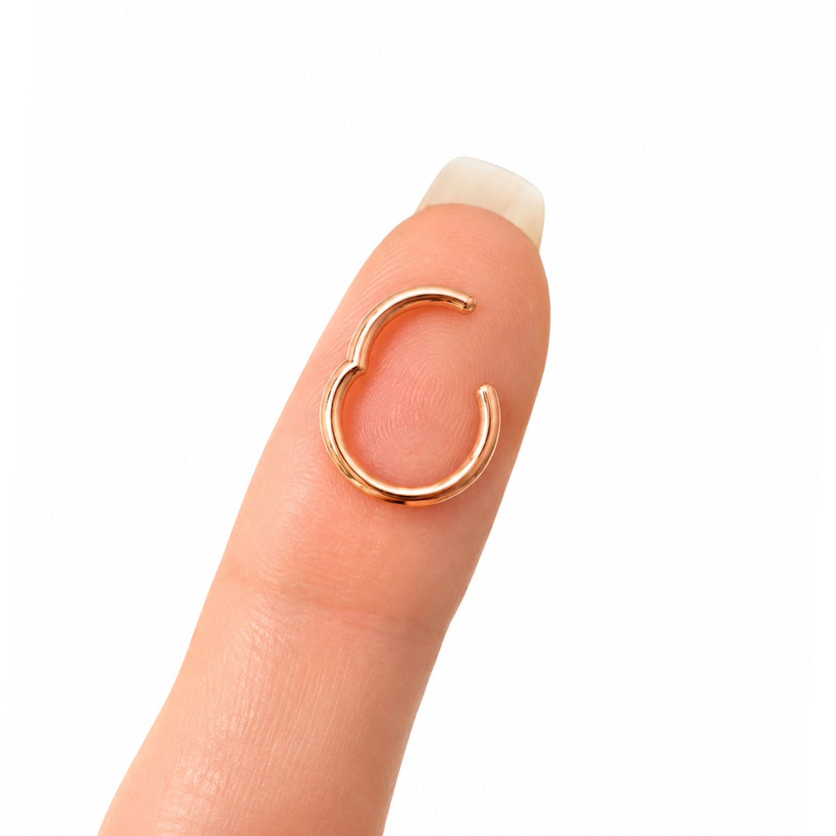Rose Gold Clicker Septum Hoop