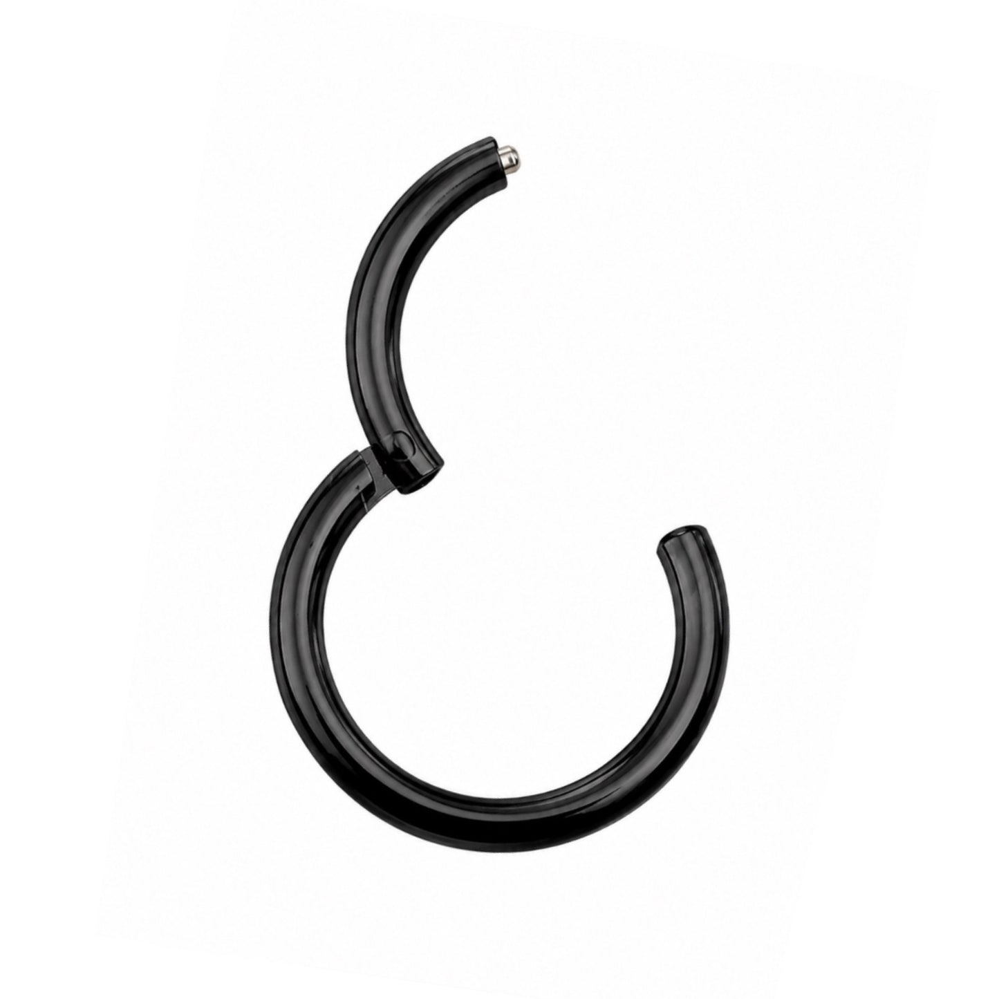 Black Clicker Hoop Ring