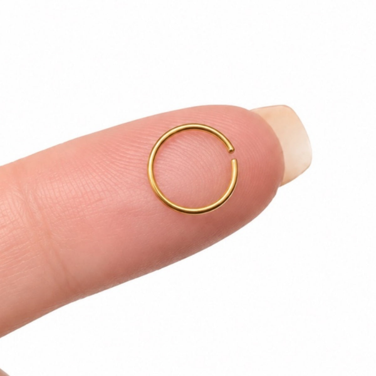 Gold Fixed Hoop Nose Ring