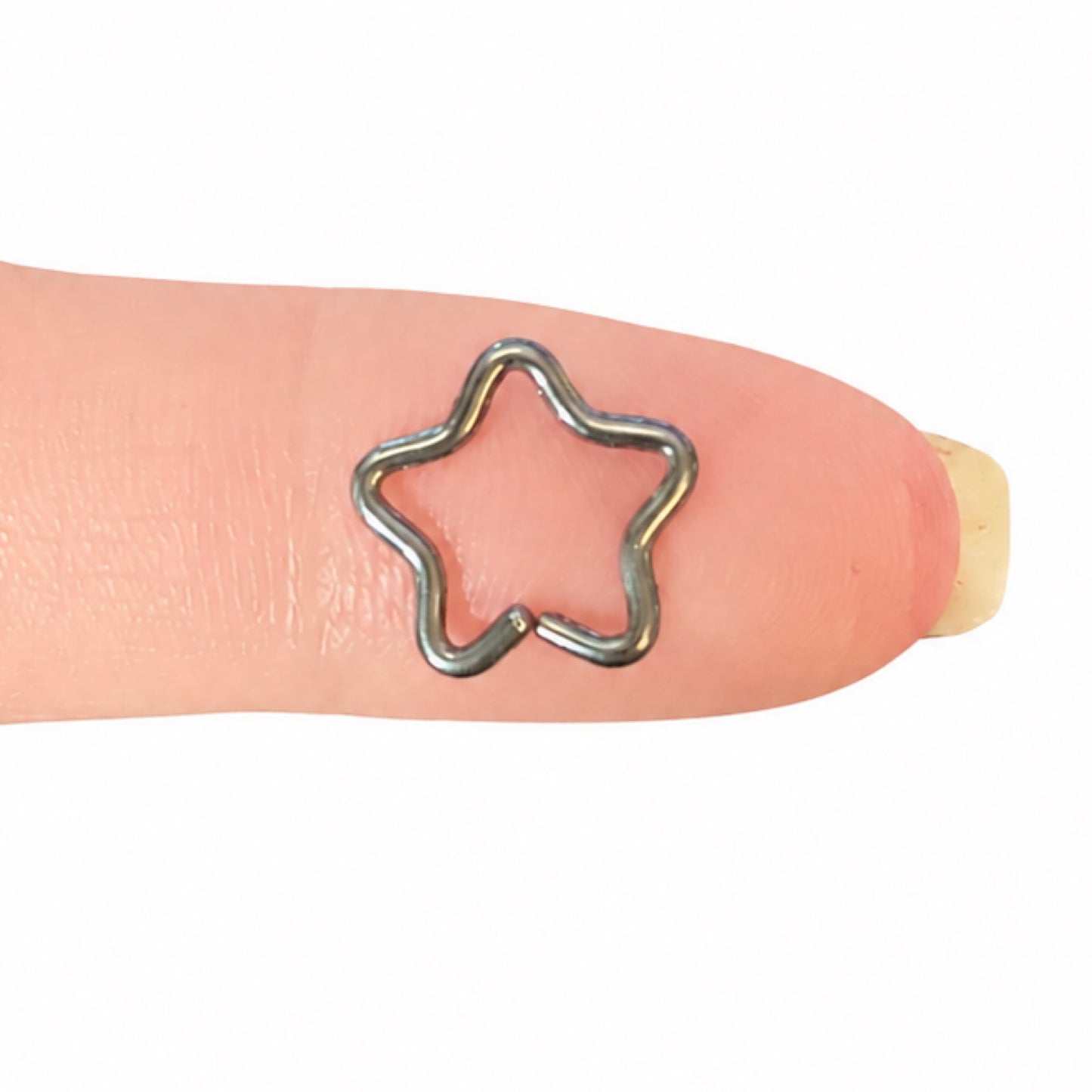 Dark Silver Star Fixed Hoop