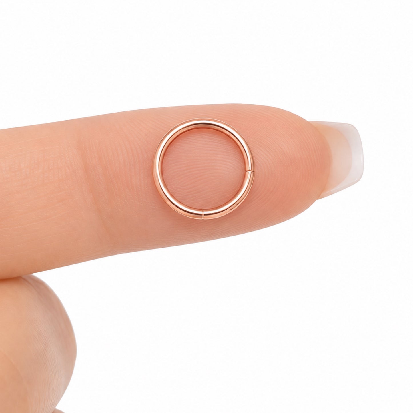 Rose Gold Clicker Hoop Ring