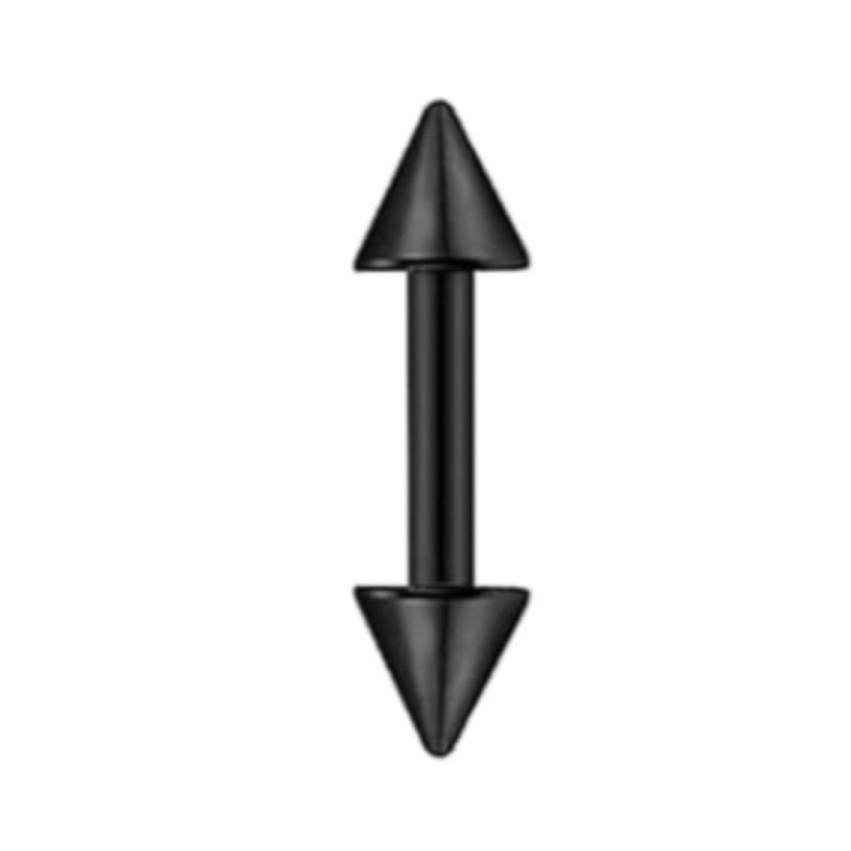 Black Spike Bridge Piercing Barbell