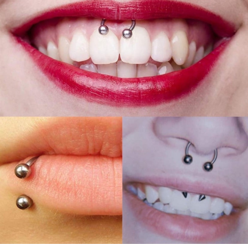 16G 8mm Stainless Steel Horseshoe | Circular Barbell Piercing Ring