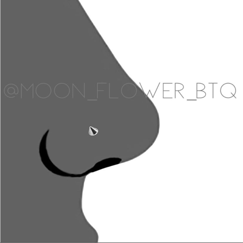 20G Nose Screw Ring – Stainless Steel 2mm Cone Spike Stud Piercing Jewelry