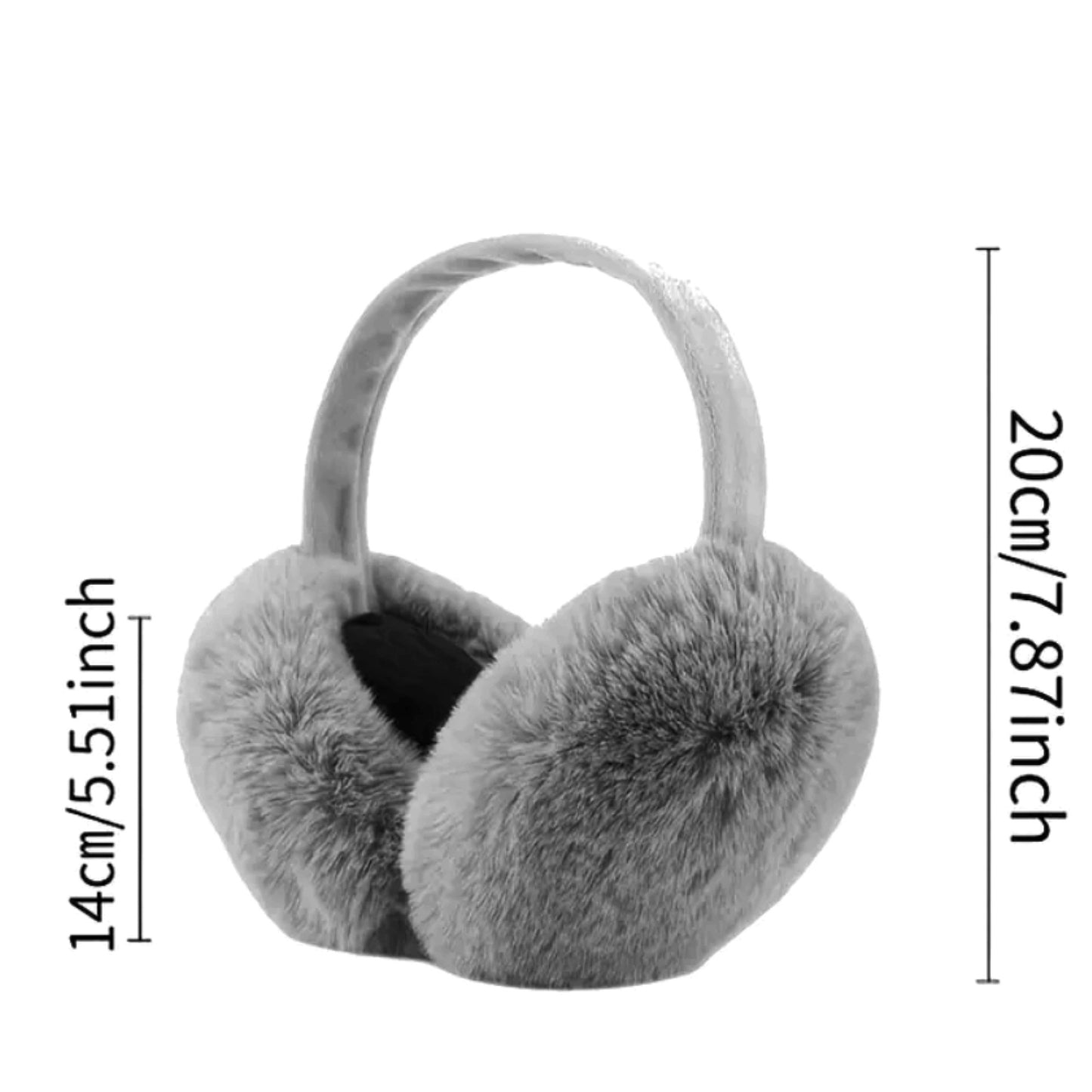 White Plush Faux Fur Ear Muffs