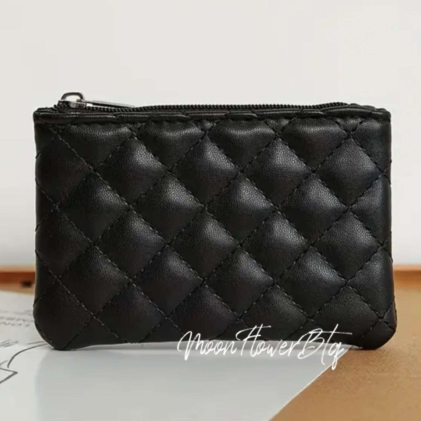 Black Diamond Quilted Card Cash Pouch