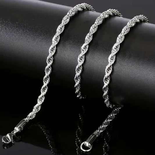 Stainless Steel Rope Chain Style Necklace