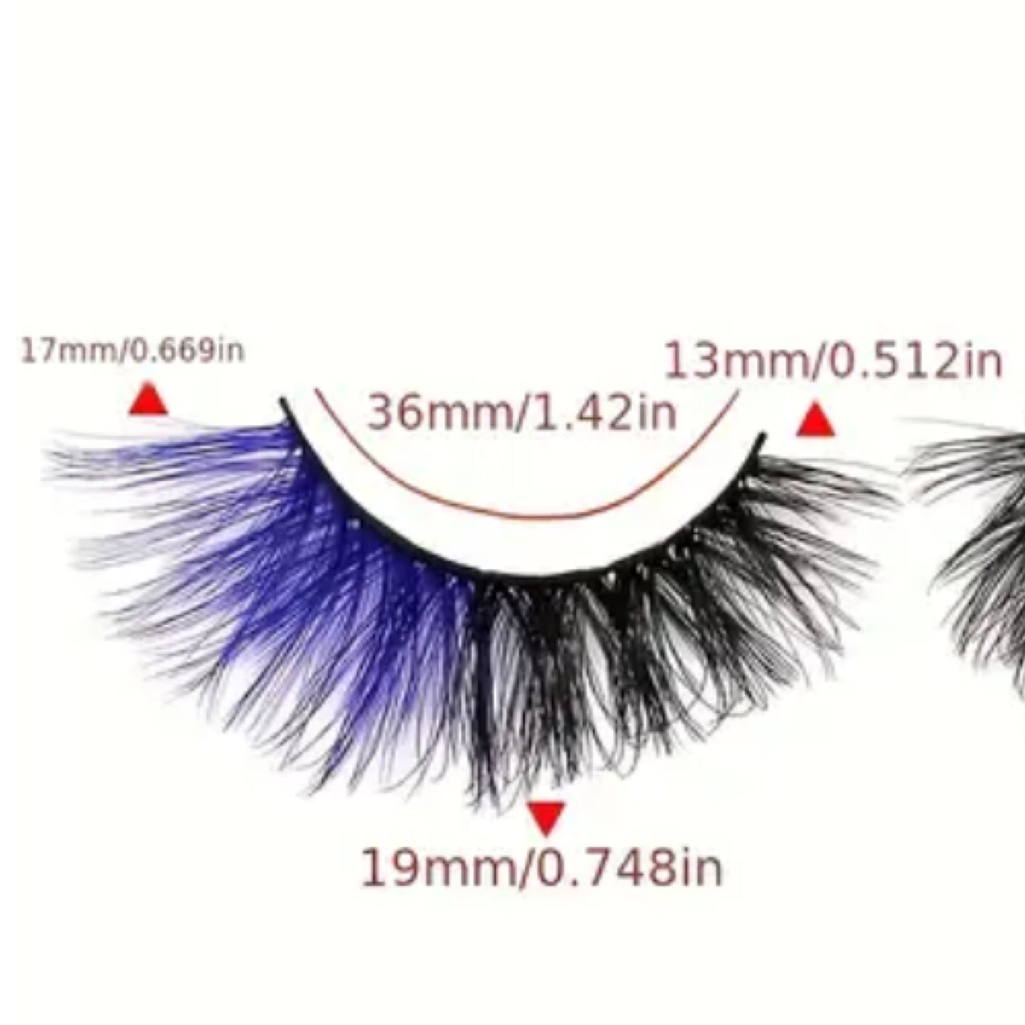 Blue Black Fluffy Wispy Cat Eye False Eyelashes