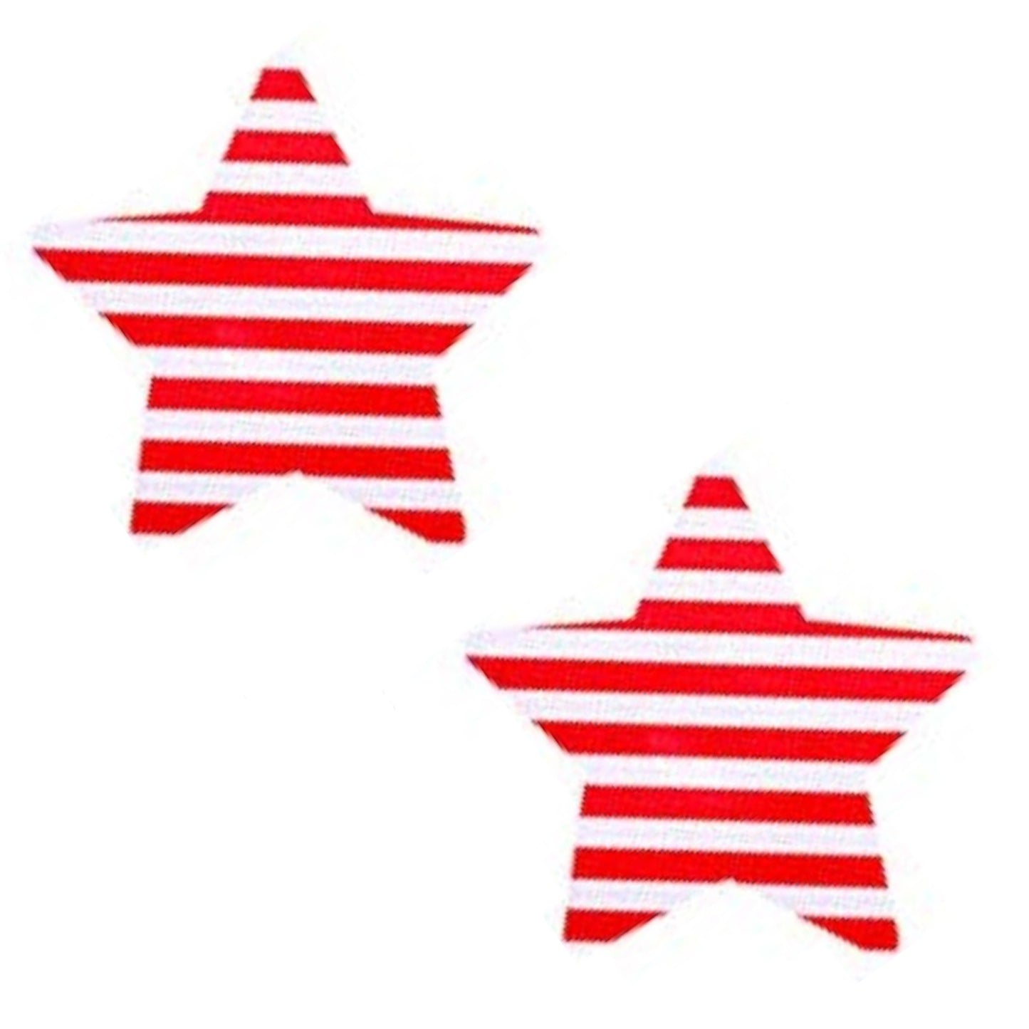 Red Striped Star Breast Petal Pasties