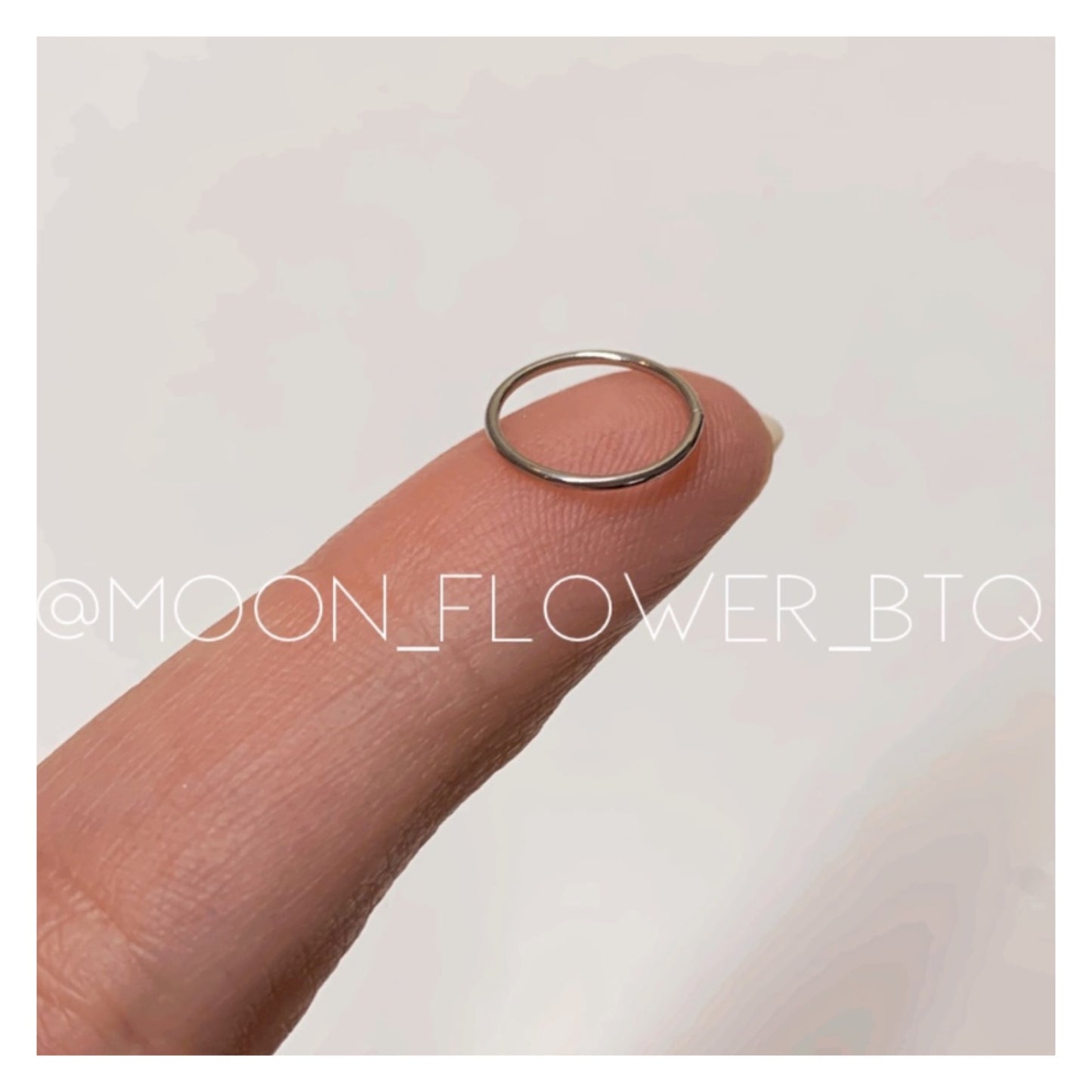 Silver Fixed Hoop Nose Ring