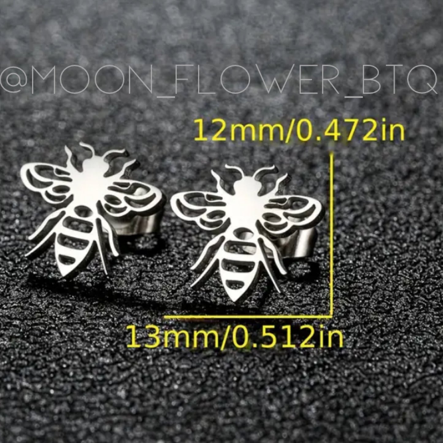 Tiny Honey Bee Stud Earrings