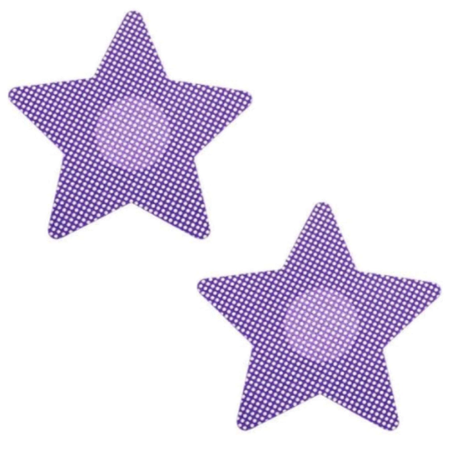 Purple Silver Star Breast Petal Pasties