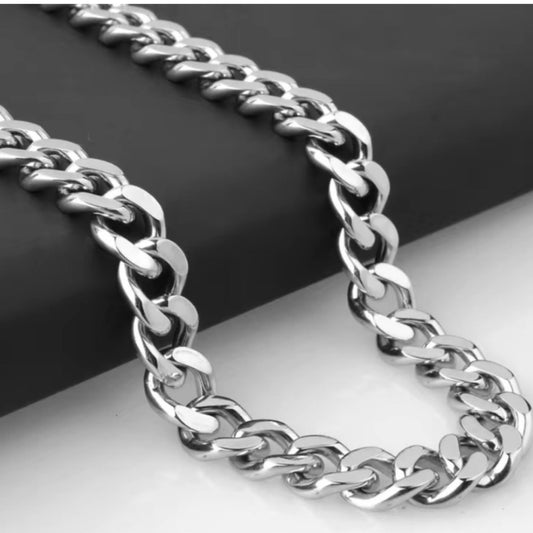 Super Thick Stainless Steel Cuban Chain Hip Hop Style Necklace