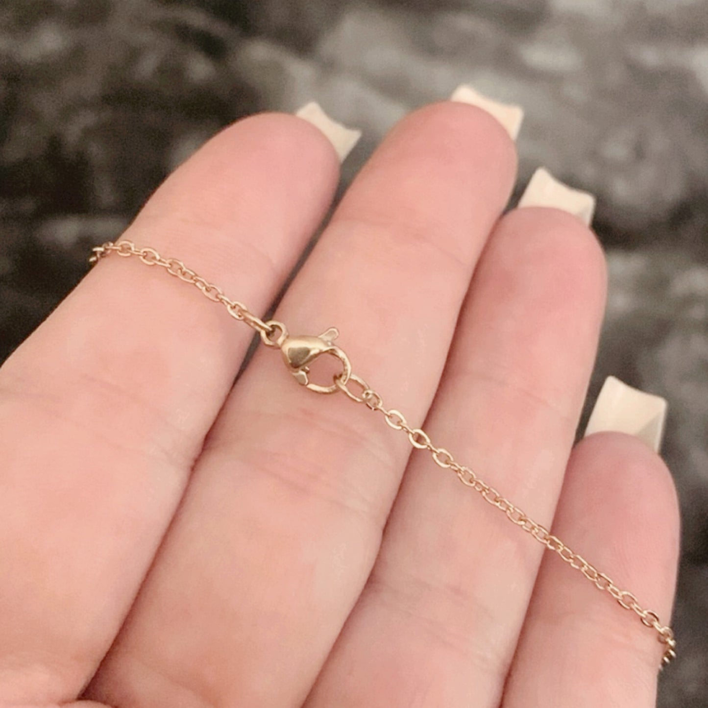 Rose Gold Gold Dainty Cut Out Cross Necklace