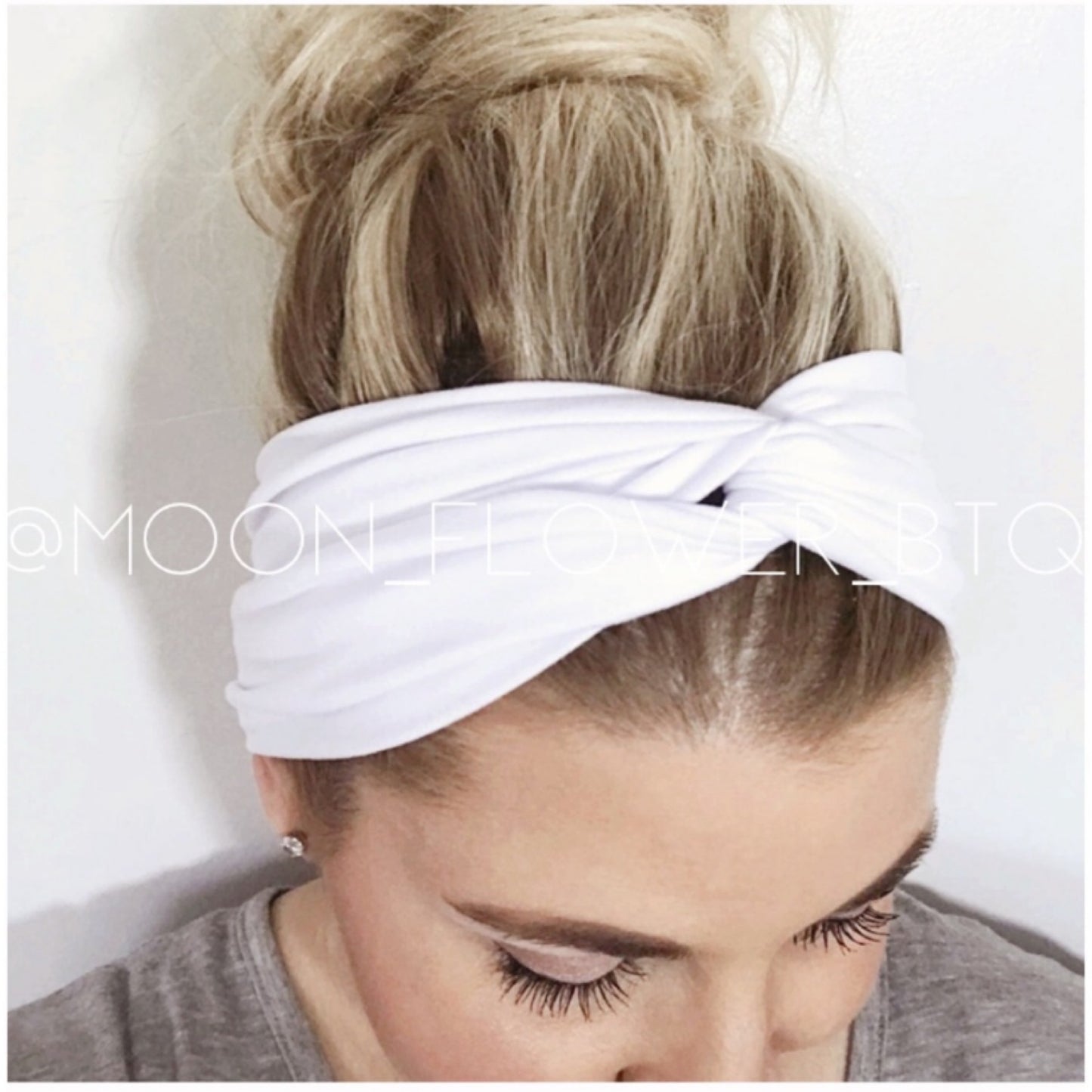 White Twist Turban Headband Ear Warmer