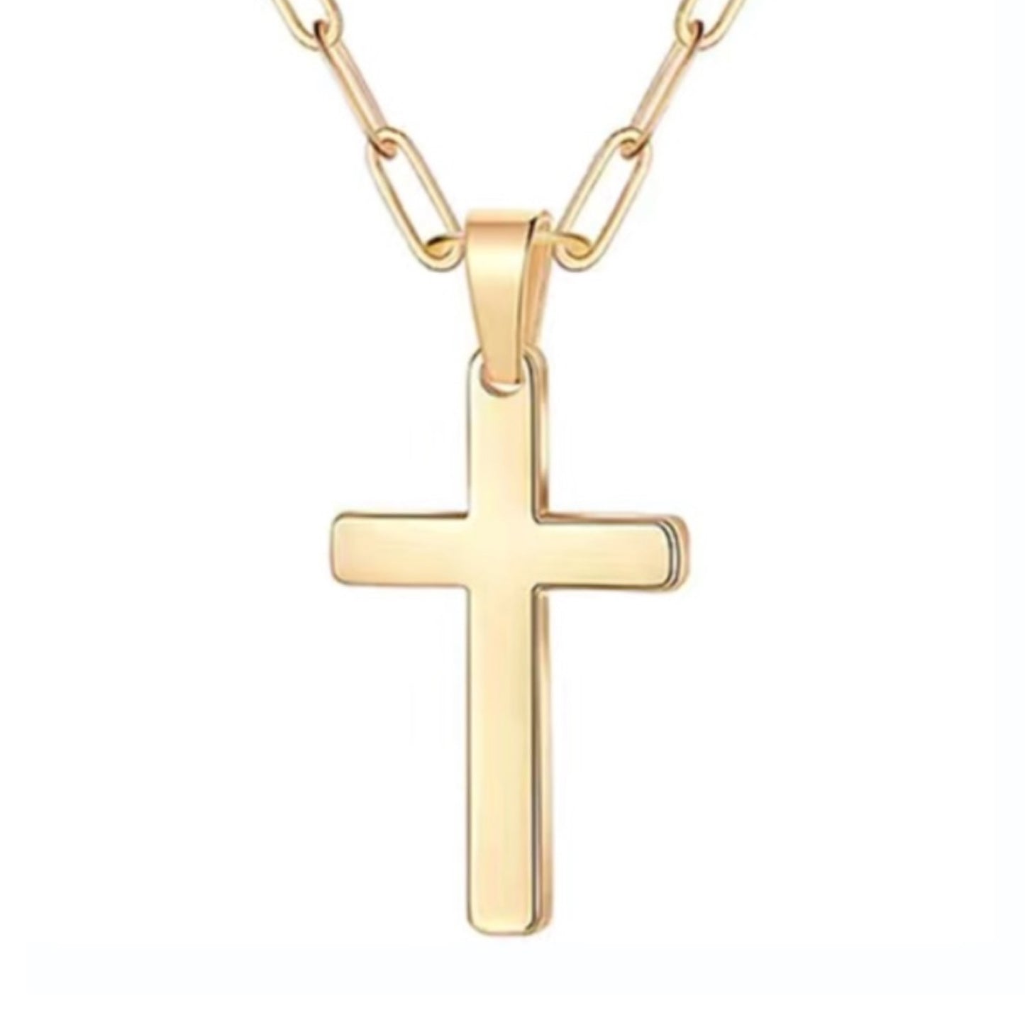 Simple Minimalist Gold Cross Necklace