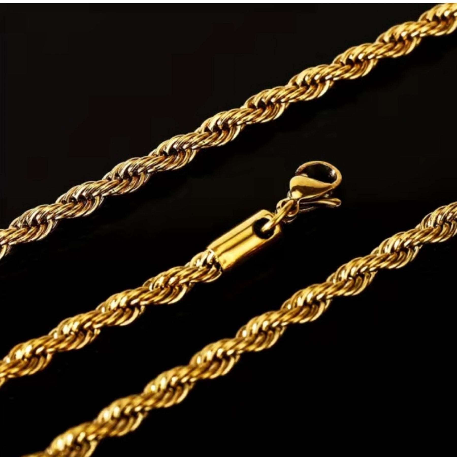 Gold Rope Chain Necklace